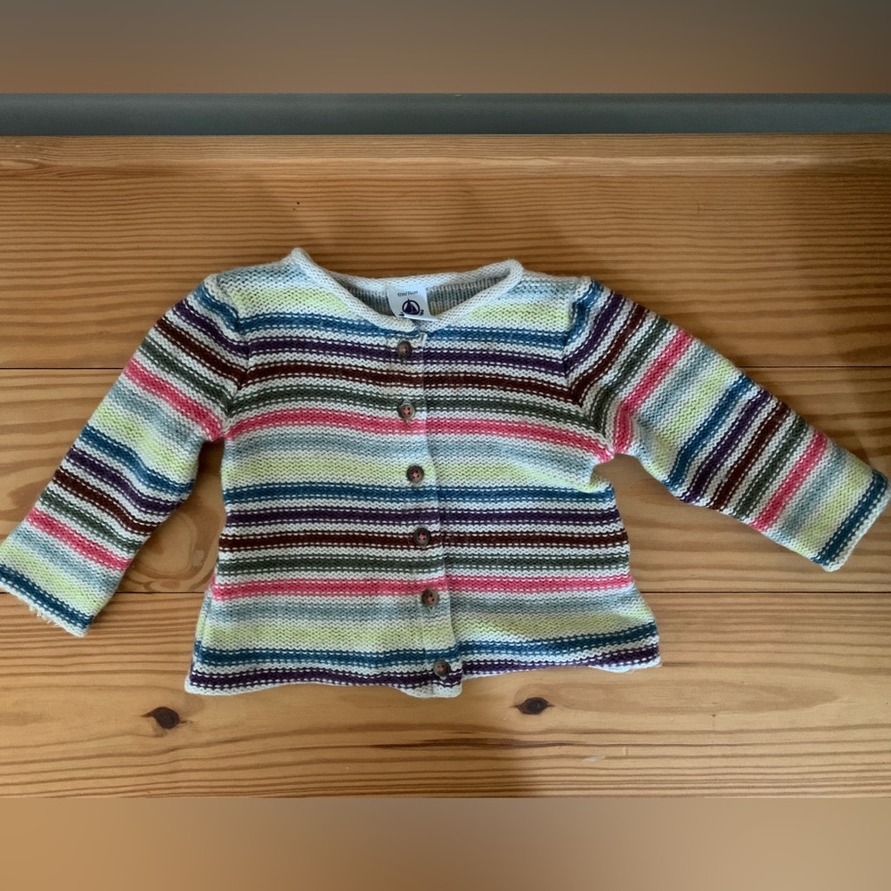 Petit Bateau wool/cotton cardigan 12 months